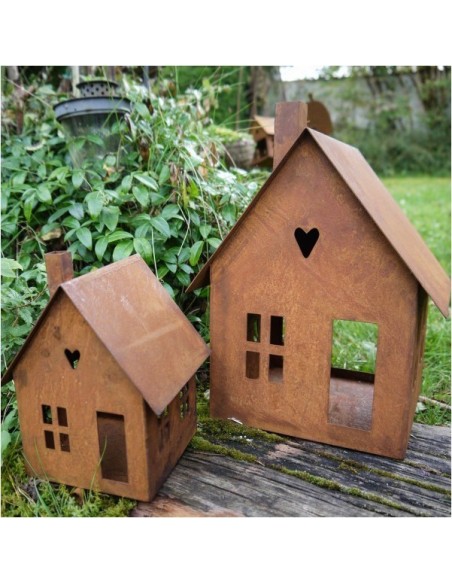 Haus aus Edelrost zum Stellen -klein 