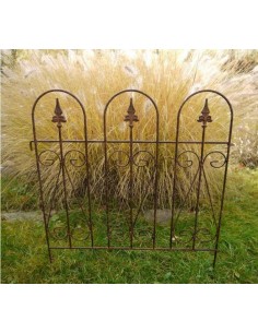 Deko Gartenzaun zum Stecken gerade, Metalldeko, Gartendeko, Edelrostdeko, Außendeko, Stecker 2