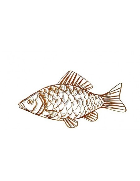 Edelrost Wanddeko Fisch 'Karpfen'' zum Hängen - Wandbild maritim