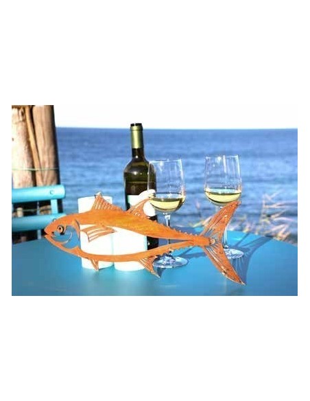 Edelrost Wandbild Deko Fisch 'Pelamide'  zum Hängen - Wanddeko Fisch Metall