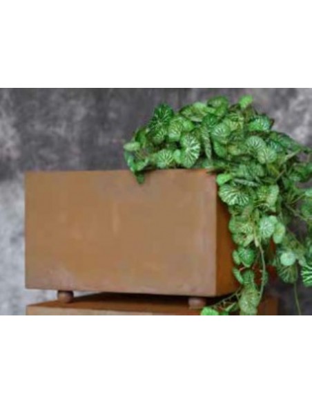 Edelrost Pflanzschale eckig Breite 30 cm