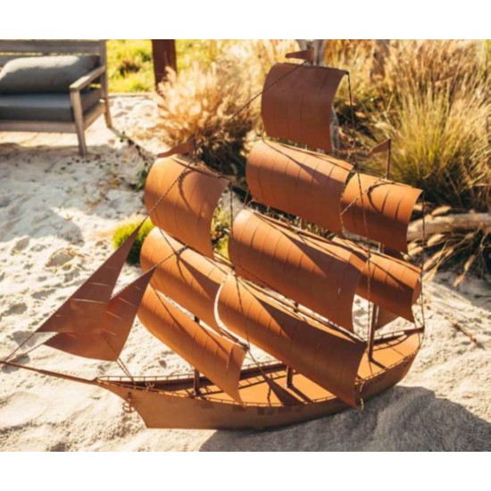 Edelrost Segelschiff "Princess" Höhe 125 cm