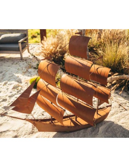 Edelrost Segelschiff "Princess" Höhe 125 cm