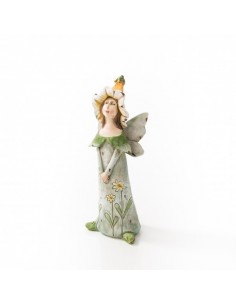 Blumenmädchen Romania großer mit Gelber Mütze, Polyresin