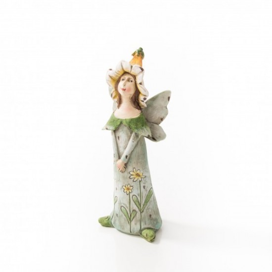 Blumenmädchen Romania großer mit Gelber Mütze, Polyresin