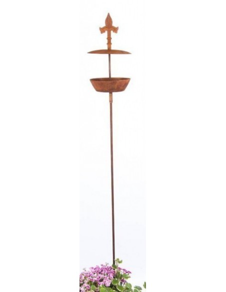 Futterstelle mit Lilie auf Stab Ø19cm Höhe 30/140cm