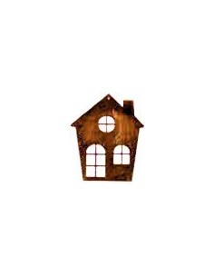 Wandbild "kleines Haus" zum Hängen aus Edelrost