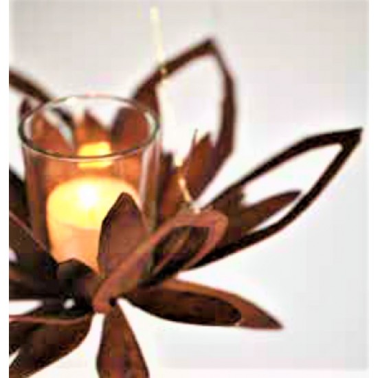 Blüte Claire aus Edelrost - Blumenschmuck - Rost Deko - Rostmetall Blüte