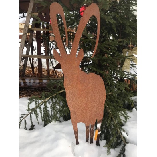 Alpensteinbock auf Platte - XXL Höhe 120 cm