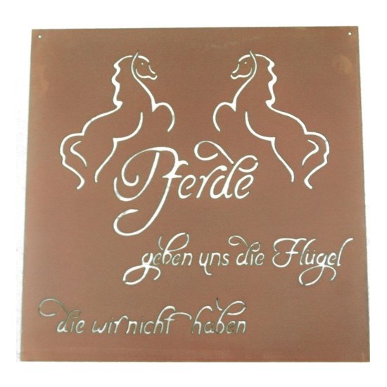 Rost Deko Pferd//Pony,Metallschild Edelrost,personalisiert