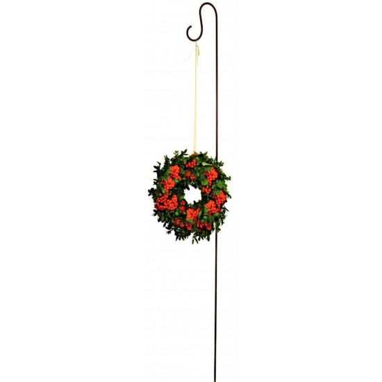 Gartenstecker Rost mit Haken, Aufhängen von Gartendeko, Vogelhaus aufhängen, Aufhängehaken