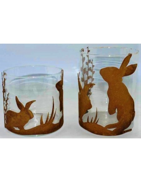 Ostern Windlichter Metall mit Glas - Osterdeko, Frühlingsdeko, Tischdeko, Fensterbankdeko Ostern Windlichter Metall mit Glas - Osterdeko, Frühlingsdeko, Tischdeko, Fensterbankdeko