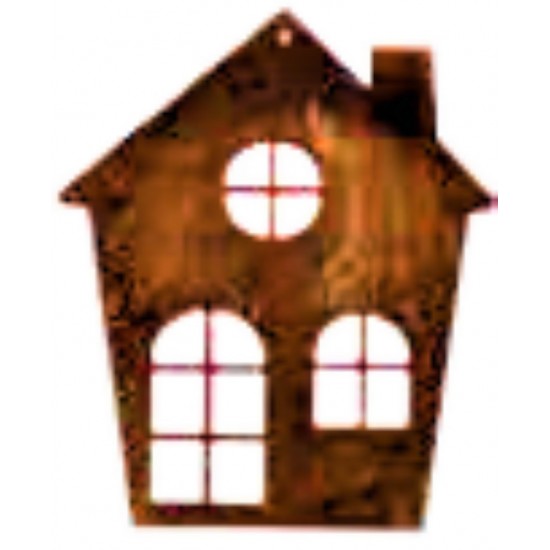 Wandbild "kleines Haus" zum Hängen aus Edelrost - schöne Wand-Deko aus Rost-Metall in grosser Auswahl bei Metallmichl