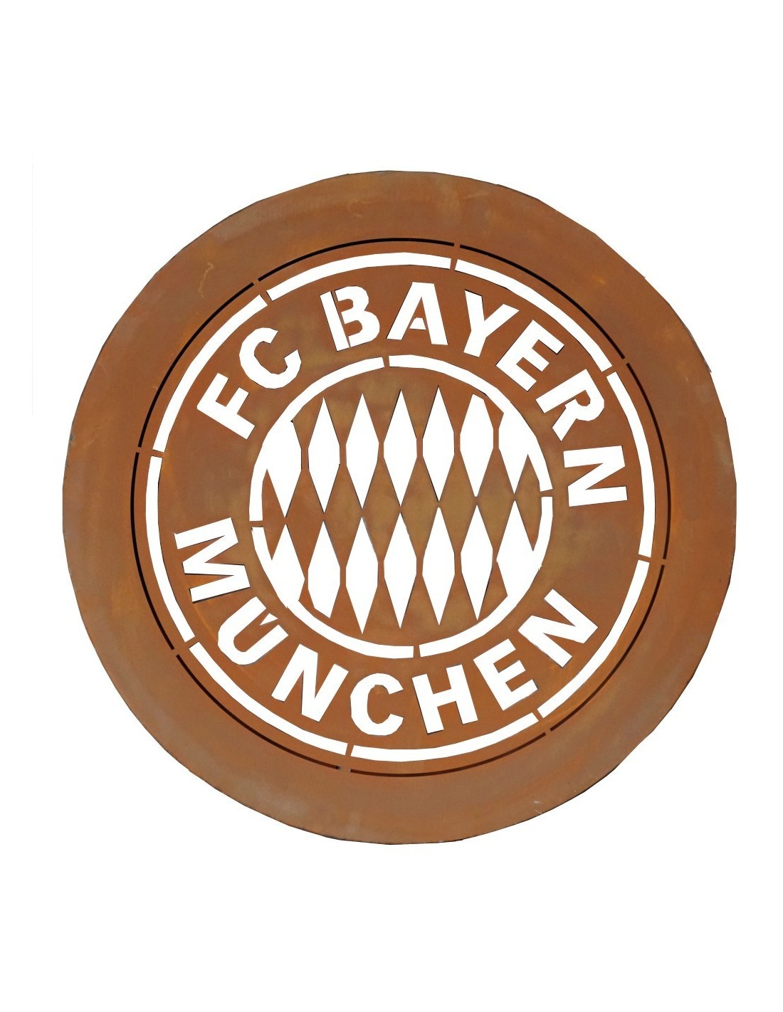 FC Bayern Edelrost Gartenstecker FCB Fanartikel Rost Gartendeko Deko Garten 