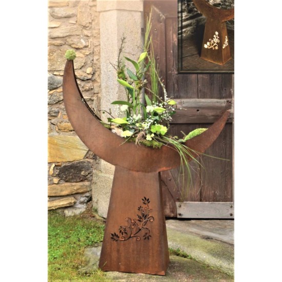 Säule mit schale holz