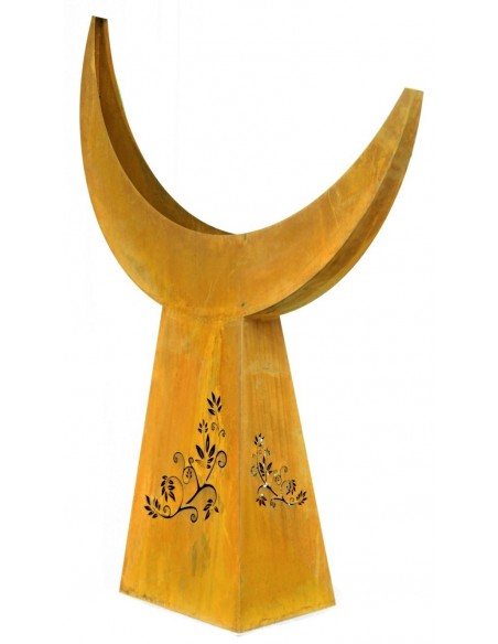 Leuchtsäule Halbmond - Deko Säule Metall beleuchtbar, Säule Deko, Metall Säule, Lichtobjekt, Garten-Deko Leuchtsäule Halbmond - Deko Säule Metall beleuchtbar, Säule Deko, Metall Säule, Lichtobjekt, Garten-Deko