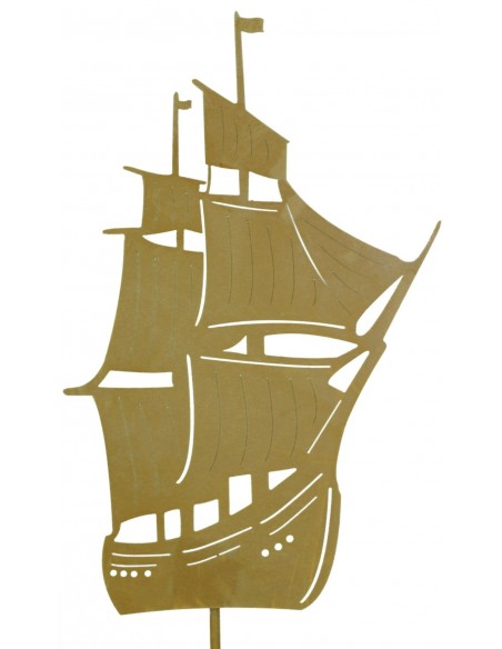 Gartenstecker Segelschiff maritime Gartendeko