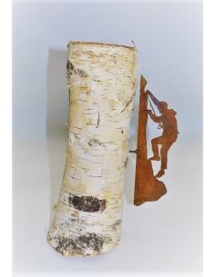 Bergsteiger mit Dorn zum Befestigen an Holz