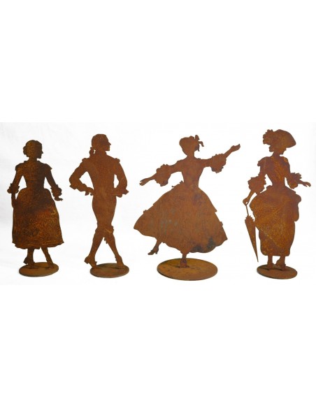 barockeTänzerin mit ausgestreckten Amen Standplatte - Höhe 27 cm barockeTänzerin mit ausgestreckten Amen Standplatte - Höhe 27 cm