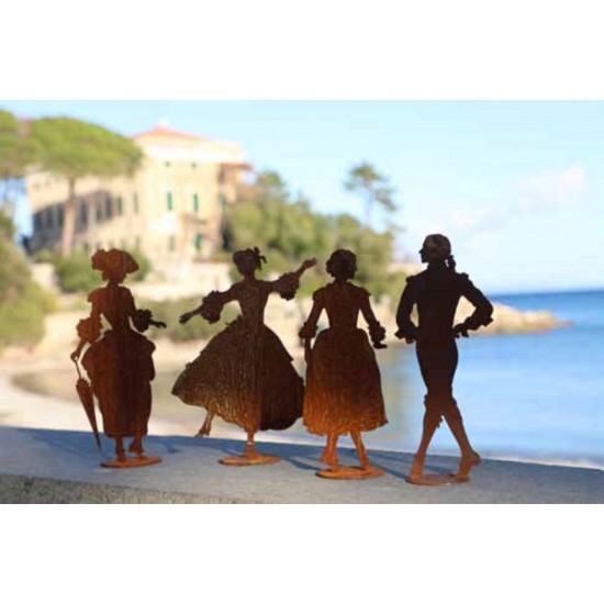 barocker Tänzer auf Standplatte - Höhe 27 cm