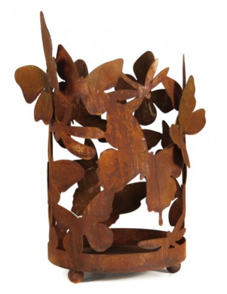 Windlicht mit Schmetterlingsmotiv "groß" Höhe 45 cm