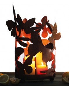 Windlicht mit Schmetterlingsmotiv "groß" Höhe 45 cm 2