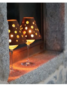 Kreativer Tischschmuck mit Kerzen "Dot" Weinglass Lampenschirm Tafeldeko für Gastronomie Hochzeiten 2