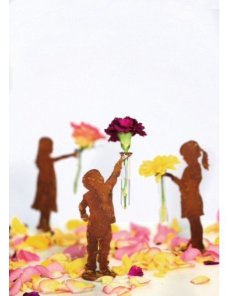 Blumenkind "Amelie" inkl. Reagenzglas,  Blumendeko als Tischdeko 