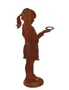 Edelrost Mädchen tanzend H 40 cm Dekoration Outdoor Gartenfigur Gartendekoration