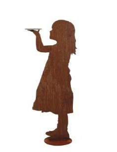 Edelrost Mädchen tanzend H 40 cm Dekoration Outdoor Gartenfigur Gartendekoration