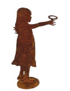Edelrost Mädchen tanzend H 40 cm Dekoration Outdoor Gartenfigur Gartendekoration