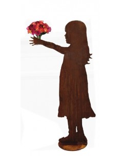 Blumenkind "Sophia" mit Ring für Blumenvasen  für Außendeko oder für kreative Wohndeko