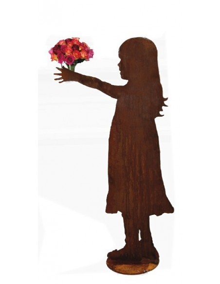 Blumenkind "Sophia" mit Ring für Blumenvasen  für Außendeko oder für kreative Wohndeko