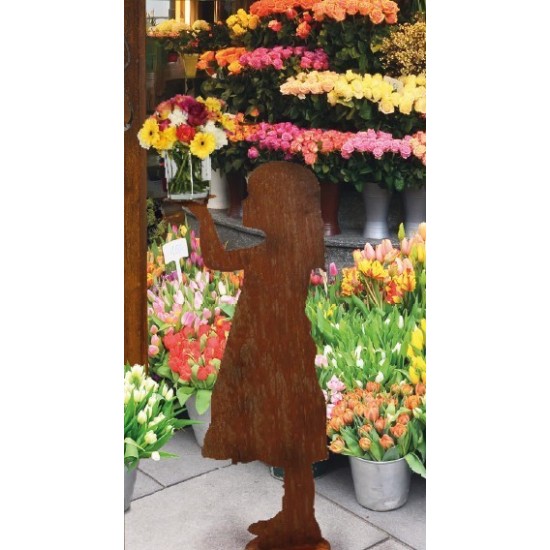 Blumenkind "Klara" mit Platte für kreative Innen und Außendeko