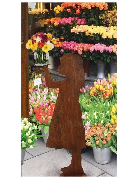 Blumenkind "Klara" mit Platte für kreative Innen und Außendeko