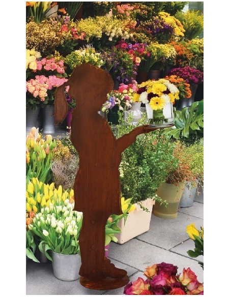 Blumenkind "Amelie" mit Platte füraußergwöhnliche Außendeko