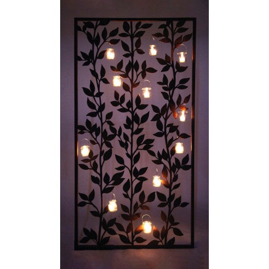 Trennwand aus Metall  für Gartendeko -  Sichtschutzelement Rost