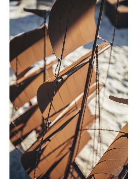 Deko Segelschiff aus Metall als Gartendeko aus Rost - hübsche maritime Dekoidee - Nachbildung Gorch Fok