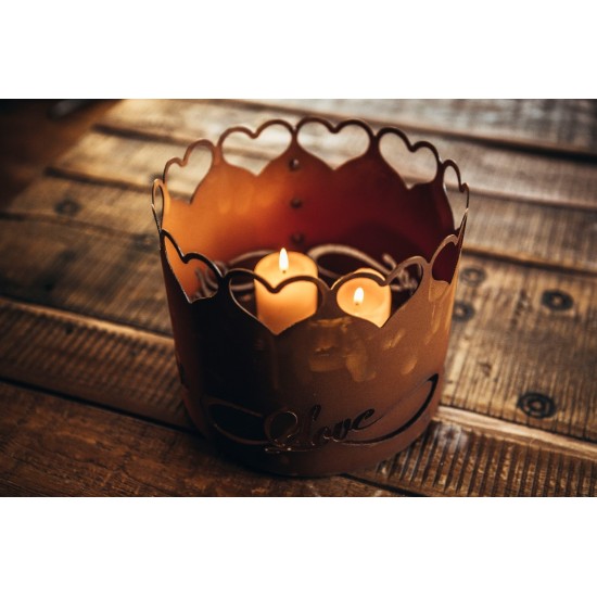 Deko Windlicht Herz-Love Ø 22 cm - Geschenke für sie und ihn