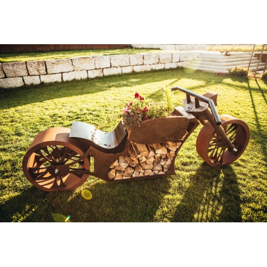 Grill "Motorrad" Länge 260 cm - besonderen Grills für den Außenbereich