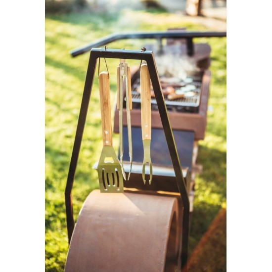 Sissybar für die Grillstelle "Motorrad"