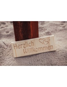 Deko Holzschild "Herzlich Willkommen"  2
