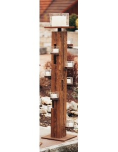 Deko Kerzenhalter Natur eckig groß Höhe 180 cm