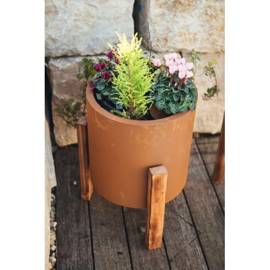 Edelrost Pflanzschale "Planter round" Groß