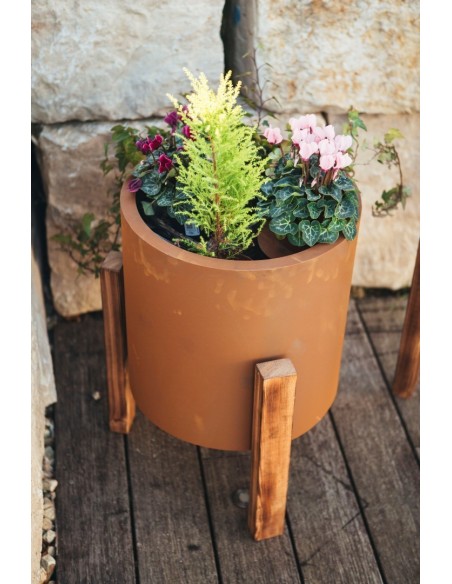 Edelrost Pflanzschale "Planter round" Groß