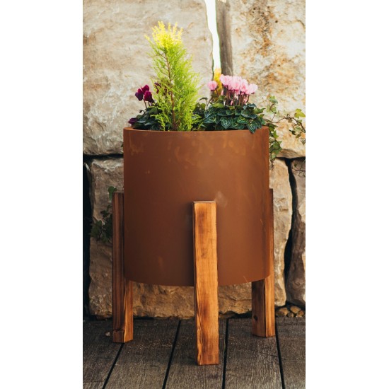 Edelrost Pflanzschale "Planter round" Mittel