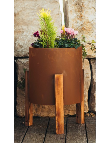 Edelrost Pflanzschale "Planter round" Mittel