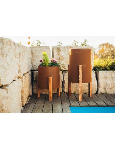 Edelrost Pflanzschale "Planter round" Mittel