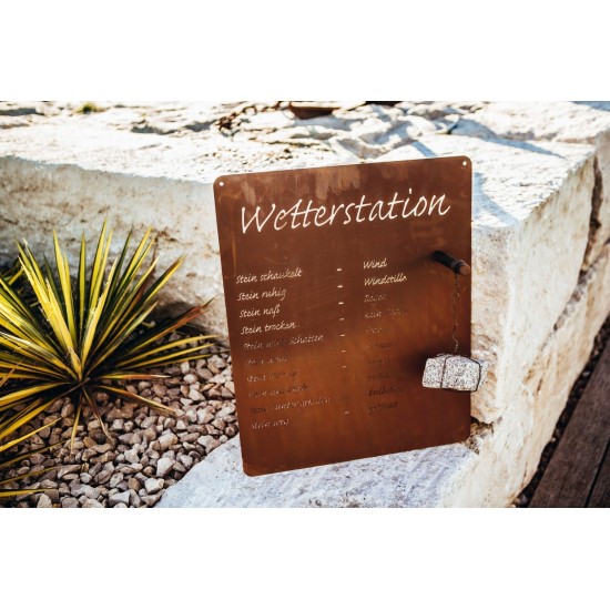 Wetterstation Modern zum Hängen Höhe 60 cm