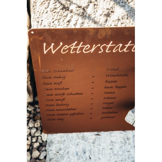 Wetterstation Modern zum Hängen Höhe 60 cm